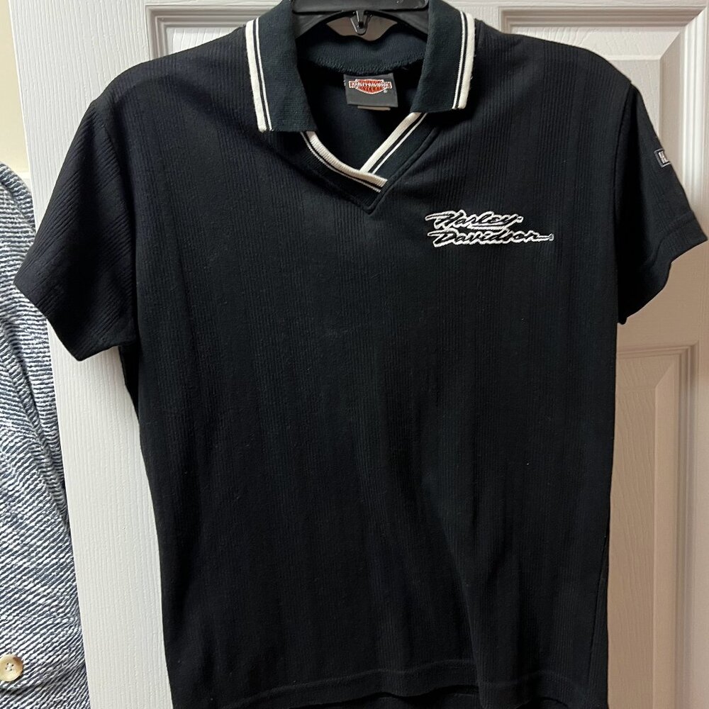 VINTAGE Harley Davidson Women's Black Top Size Large